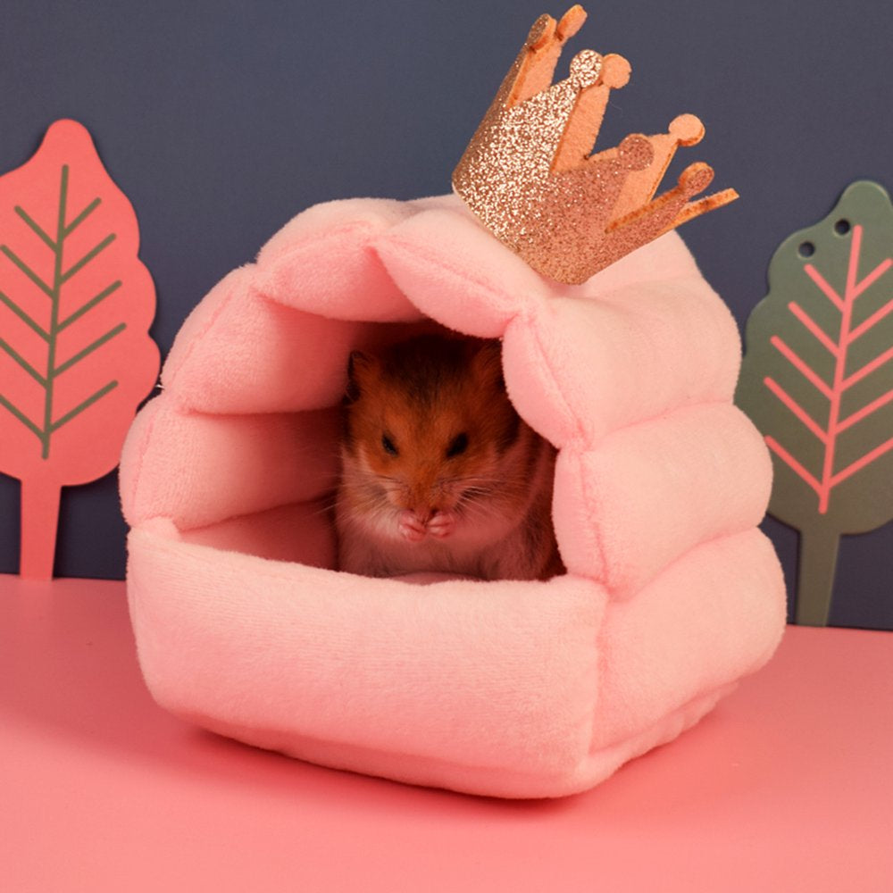 Visland Hamster House Bed, Plush Soft Skin-Friendly Winter Warm Nest Home Resting for Small Animals Guinea Pig Hedgehog Chinchilla Hamster Rats Squirrels Animals & Pet Supplies > Pet Supplies > Small Animal Supplies > Small Animal Bedding Visland   