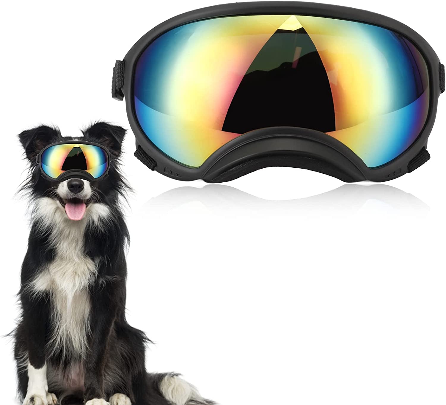 Vbestlife Dog Goggles, anti UV Strong Impact Resistance Adjustable Elastic Large Breed Dog Goggles Pet Sunglasses Animals & Pet Supplies > Pet Supplies > Dog Supplies > Dog Apparel Vbestlife   