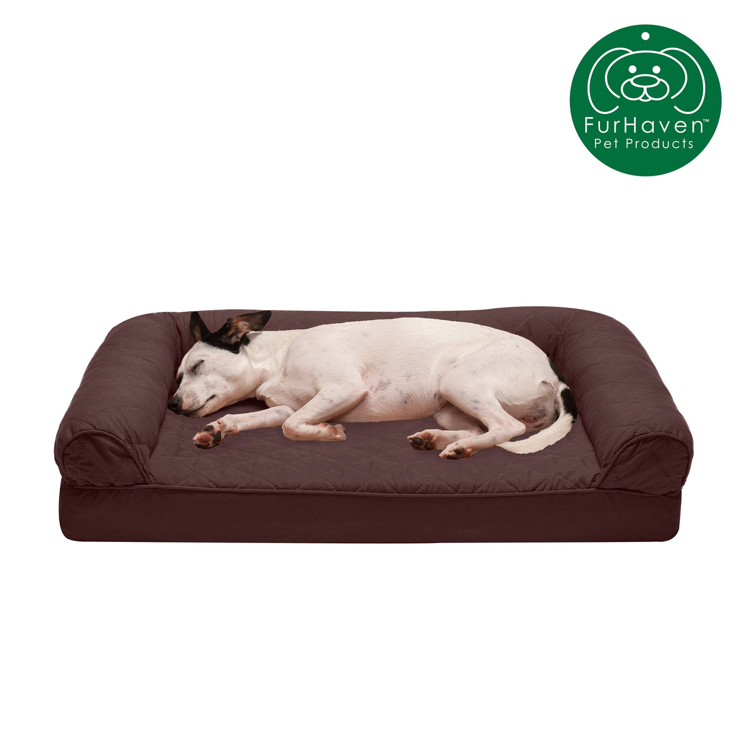 Furhaven Pet Products , Full Support Orthopedic Quilted Sofa-Style Couch Bed for Dogs & Cats, Toasted Brown, Medium Animals & Pet Supplies > Pet Supplies > Cat Supplies > Cat Beds FurHaven Pet Full Support Orthopedic Foam M Coffee