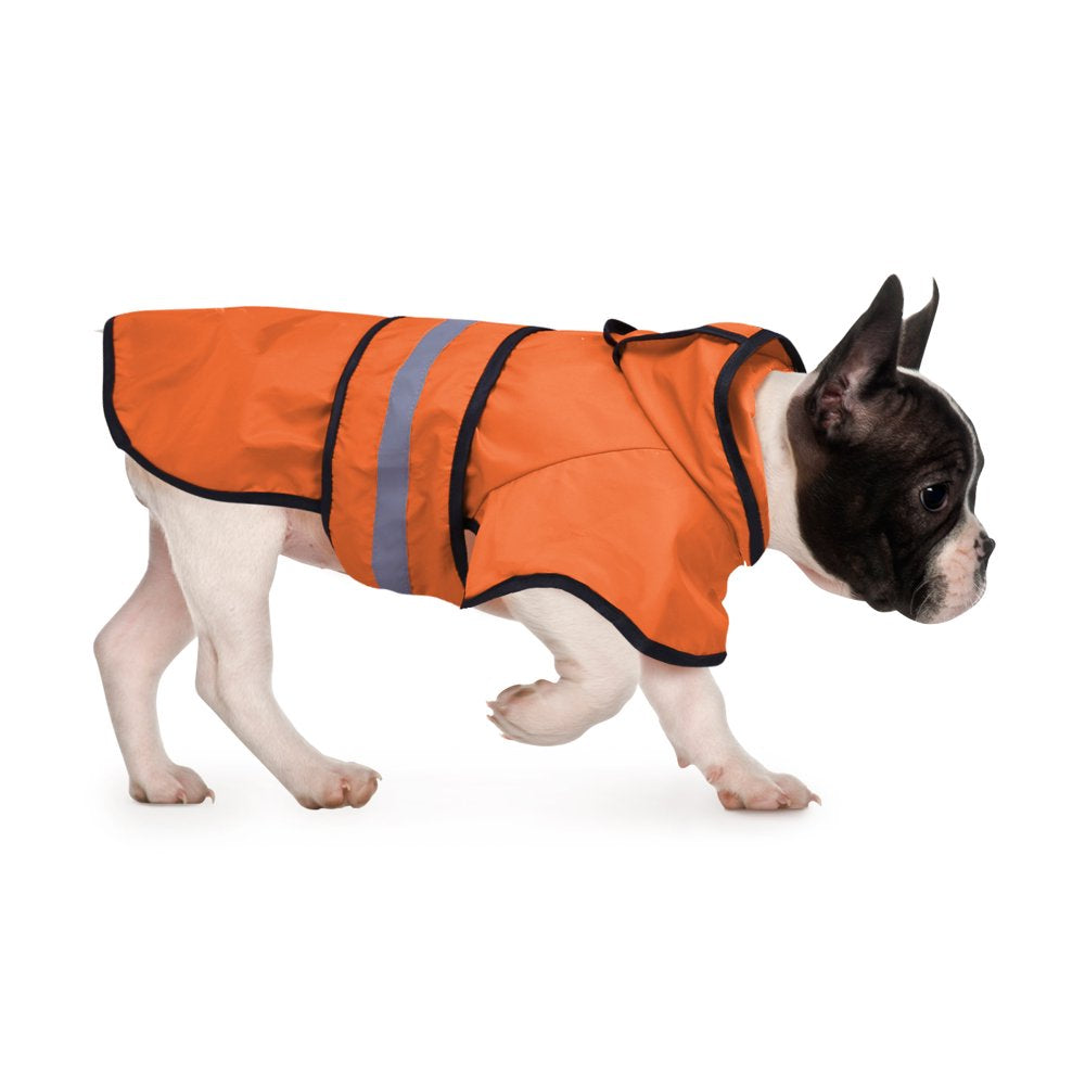 HDE Dog Raincoat Hooded Slicker Poncho for Small to X-Large Dogs and Puppies (Safety Orange, Medium)