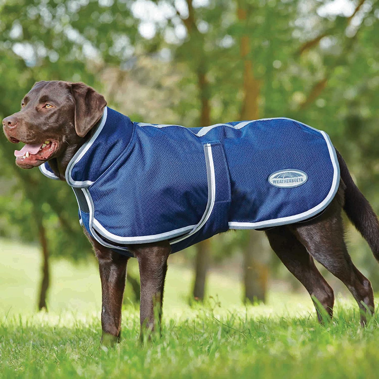 Weatherbeeta Comfitec Parka 1200D Deluxe Dog Coat - Navy/Grey/White - 12" Animals & Pet Supplies > Pet Supplies > Dog Supplies > Dog Apparel Weatherbeeta USA Inc. Navy/Grey/White 20" 