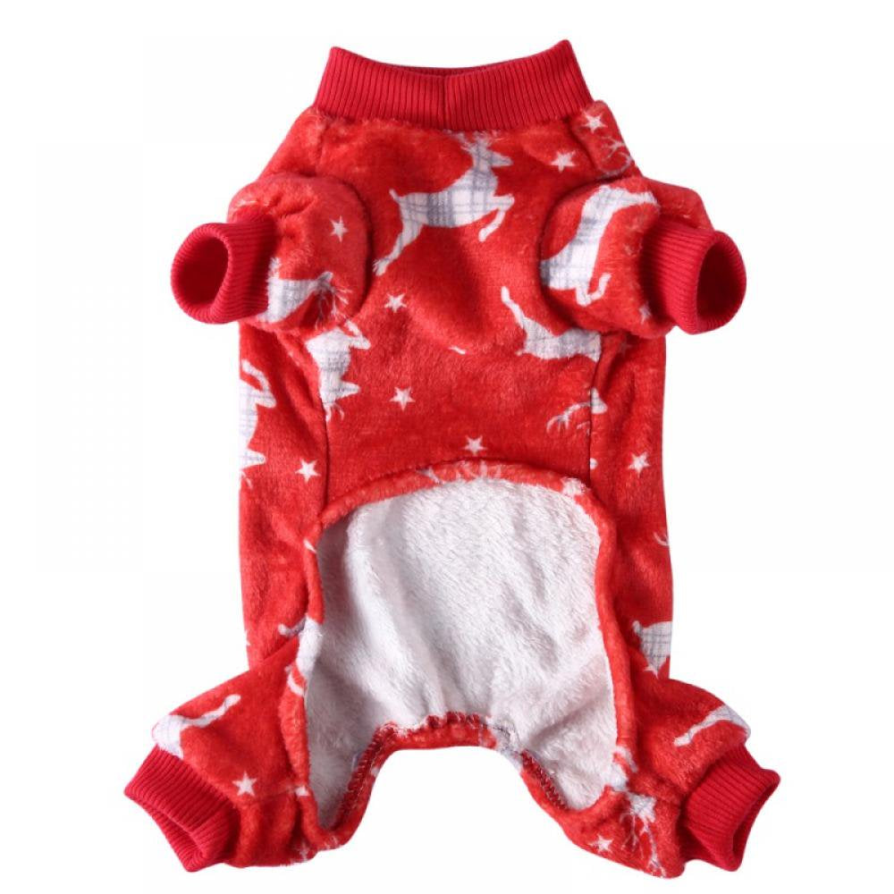 Christmas Dog Pajamas Costumes Pet Clothes Cat Apparel Shirt Winter Holiday Cute Pjs Outfits for Doggie Onesies Animals & Pet Supplies > Pet Supplies > Dog Supplies > Dog Apparel Canopy   