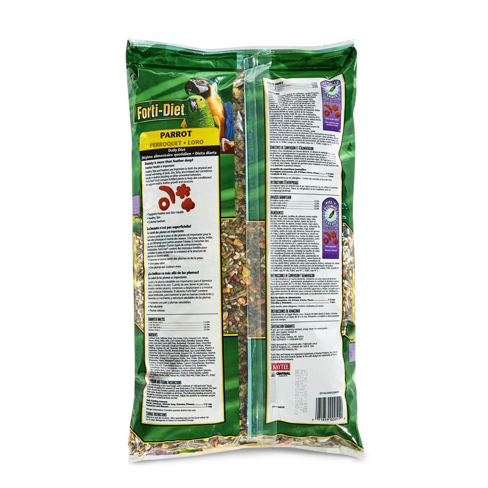 Kaytee Forti-Diet Parrot Feather Health Pet Bird Food, 8 Lb Animals & Pet Supplies > Pet Supplies > Bird Supplies > Bird Food Central Garden and Pet   