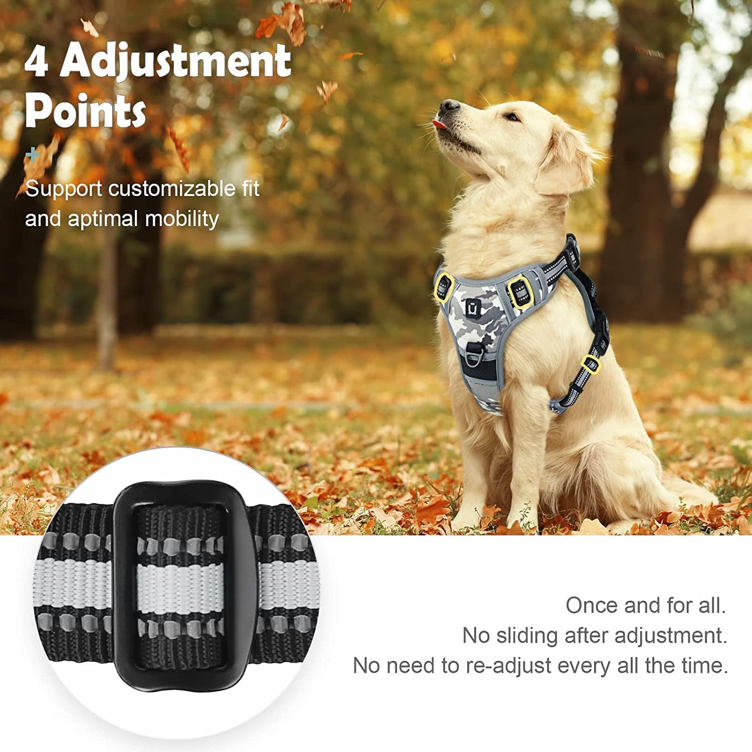 No Pull Dog Harness, [Release on Neck] Reflective Adjustable No Choke Pet Vest with Front & Back 2 Leash Attachments, Soft Control Training Handle for Small Medium Large Dogs Animals & Pet Supplies > Pet Supplies > Dog Supplies > Dog Apparel Waldseemüller   