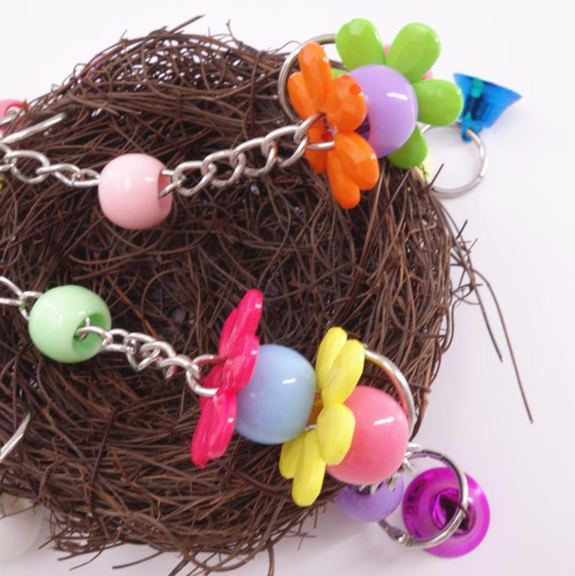 Rattan Birds Nest Toys,Parrot Hanging Swing Nest with Bells Bird Cage Accessories for Cockatoo Macaw African Grey Budgie Parakeet Cockatiel by TWSOUL Animals & Pet Supplies > Pet Supplies > Bird Supplies > Bird Cage Accessories TWSOUL   