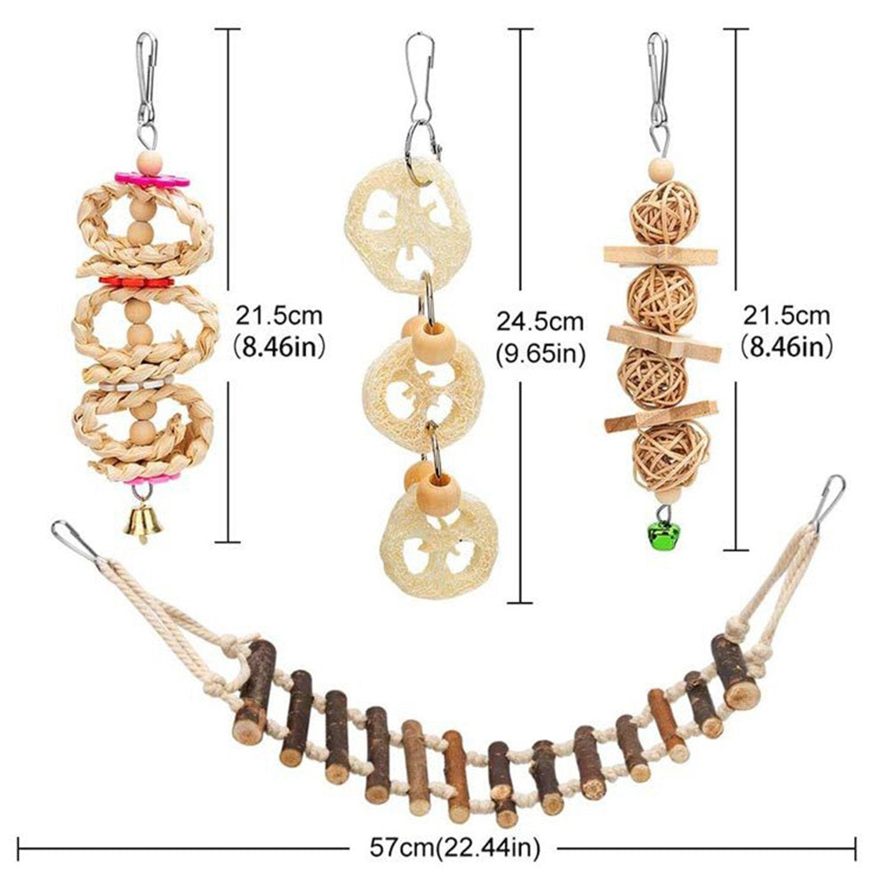 Garhelper Bird Cage Accessories Bell Chewing Toy Pet for Small Parakeets Cockatiels Conures Finches Budgie Macaws Birdcage Stands Animals & Pet Supplies > Pet Supplies > Bird Supplies > Bird Cage Accessories Garhelper   