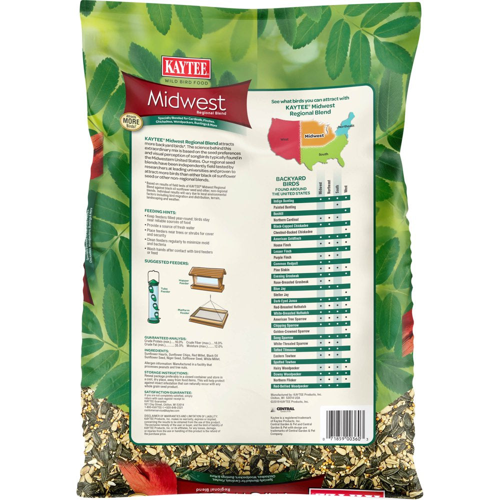 Kaytee Midwest Regional Blend, Wild Bird Feed and Seed, 10 Lbs. Animals & Pet Supplies > Pet Supplies > Bird Supplies > Bird Food CENTRAL GARDEN & PET COMPANY   