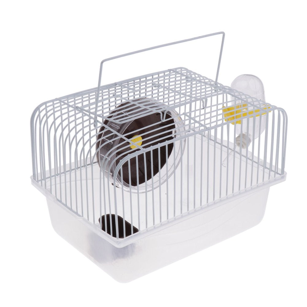 Hamiledyi Portable Hamster Cage 2 Layers Dwarf Hamster Habitat Small Animal  Travel Cage with Exercise Wheel Hamster Enclosure Mouse Cage for Hamsters