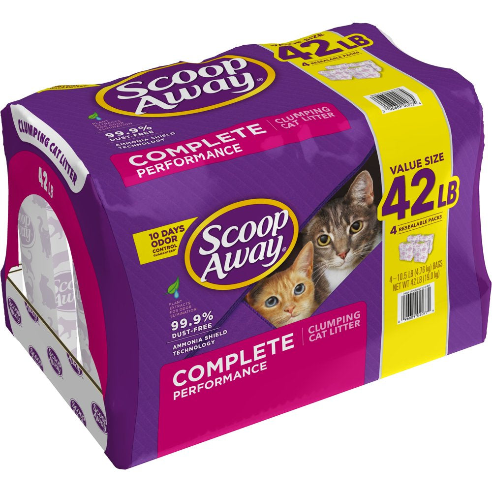 Scoop Away Complete Performance Clumping Cat Litter, Scented, 42 Pounds Animals & Pet Supplies > Pet Supplies > Cat Supplies > Cat Litter SCOOP AWAY   