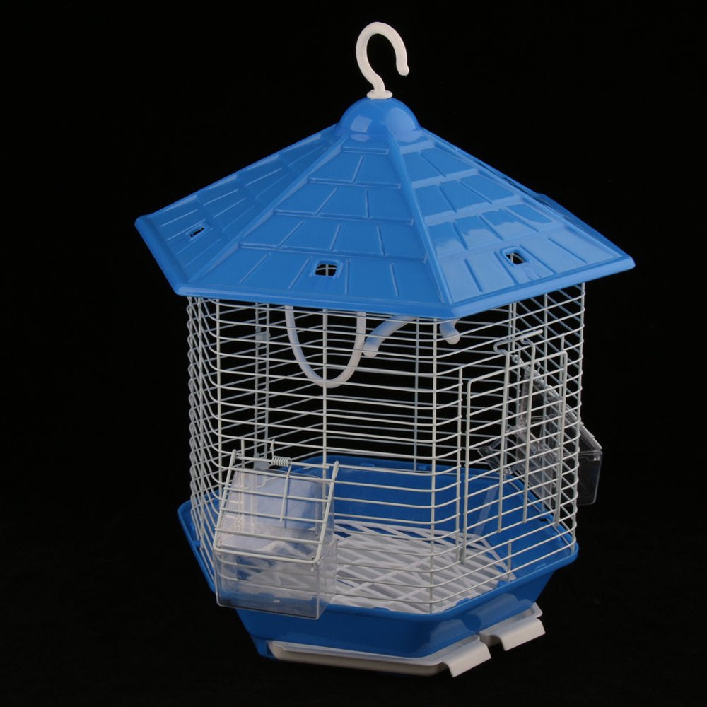 New Bird Cage Parrot Cage with Stand Stick Bird Lover Gift Blue Animals & Pet Supplies > Pet Supplies > Bird Supplies > Bird Cages & Stands SunniMix   