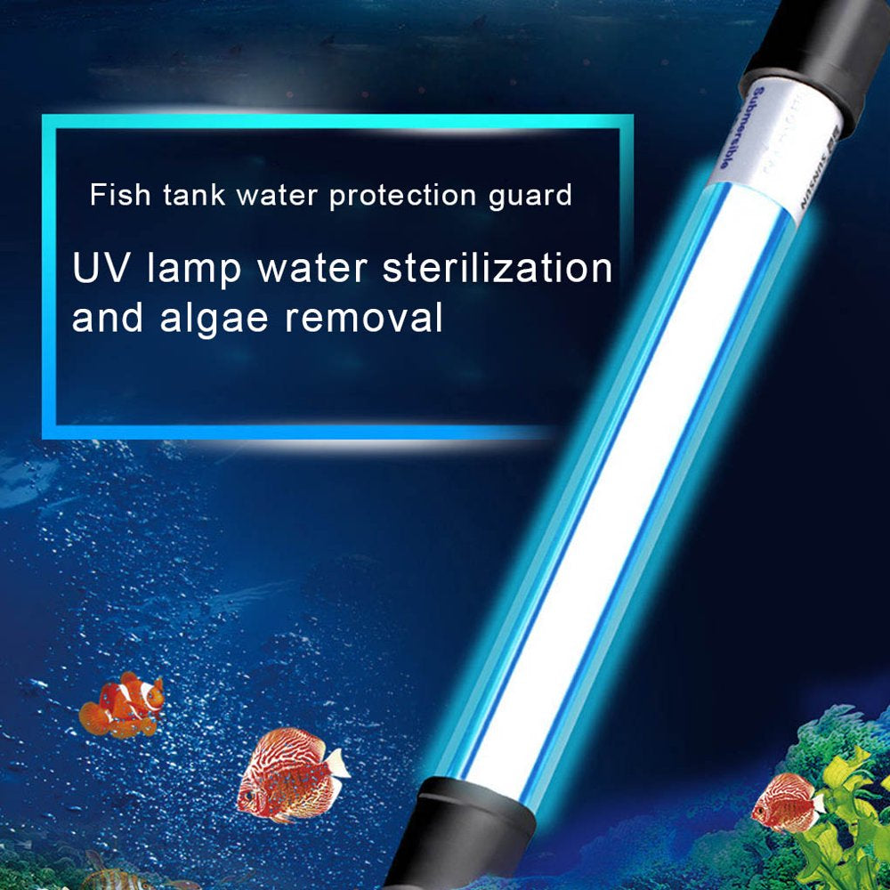 Submersible UV Sterilizer Light Aquarium Ultraviolet Water Cleaner Algae Green Disinfection Light US Plug 7W 110V Animals & Pet Supplies > Pet Supplies > Fish Supplies > Aquarium Lighting Jooan   