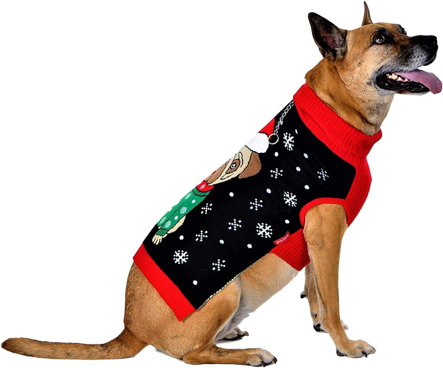 Socal Look Dogs Christmas Sweaters Santa Puppy Pug Pullover Small Black Animals & Pet Supplies > Pet Supplies > Dog Supplies > Dog Apparel SoCal Look   