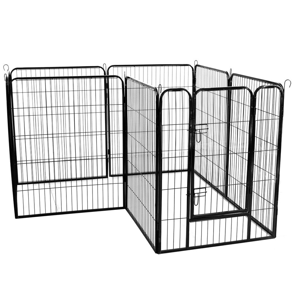 Large Indoor Metal Pet Run Playground Fence Indoor Outdoor Iron 8-Panel Playpen Pet Supply Animals & Pet Supplies > Pet Supplies > Dog Supplies > Dog Kennels & Runs wrea   