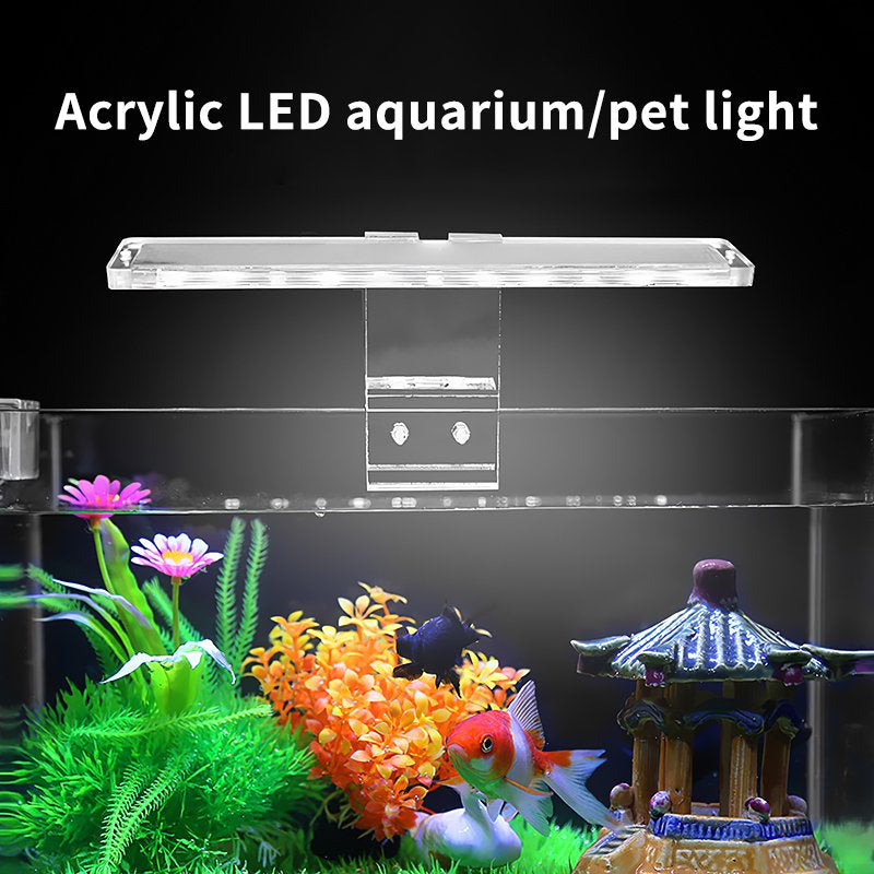 LED Aquarium Lamp Plant Light Fits Tanks 3-8MM Thickness Aquatic Lamp Aquarium Bracket Light UND Sale Animals & Pet Supplies > Pet Supplies > Fish Supplies > Aquarium Lighting QYMHOODS   