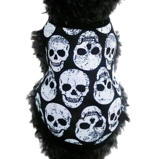 Black Friday Deals 2022! Lidyce Pet Puppy Small Dog Cat Pet Clothes Skull Vest T-Shirt Apparel Clothes XS Animals & Pet Supplies > Pet Supplies > Cat Supplies > Cat Apparel Lidyce   