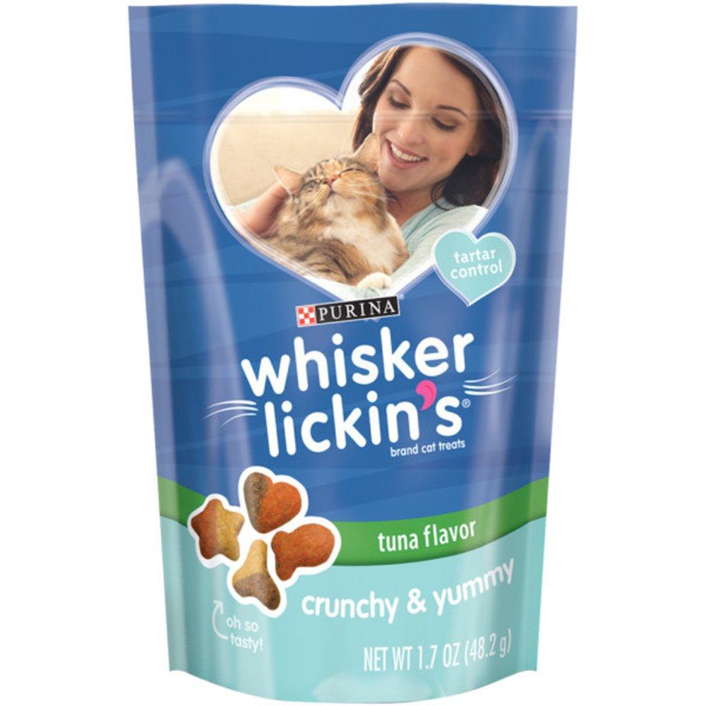 Purina Whisker Lickin'S Cat Treats, Crunchy & Yummy Tuna Flavor, 10 Oz. Pouch Animals & Pet Supplies > Pet Supplies > Cat Supplies > Cat Treats Nestlé Purina PetCare Company 1.7 oz 1 