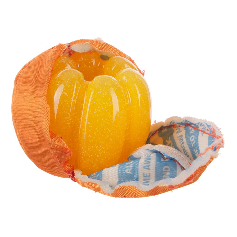 BARK Orange Crush Super Chewer Rip and Reveal Dog Toy - Barkfest in Bed Animals & Pet Supplies > Pet Supplies > Dog Supplies > Dog Toys BARK   