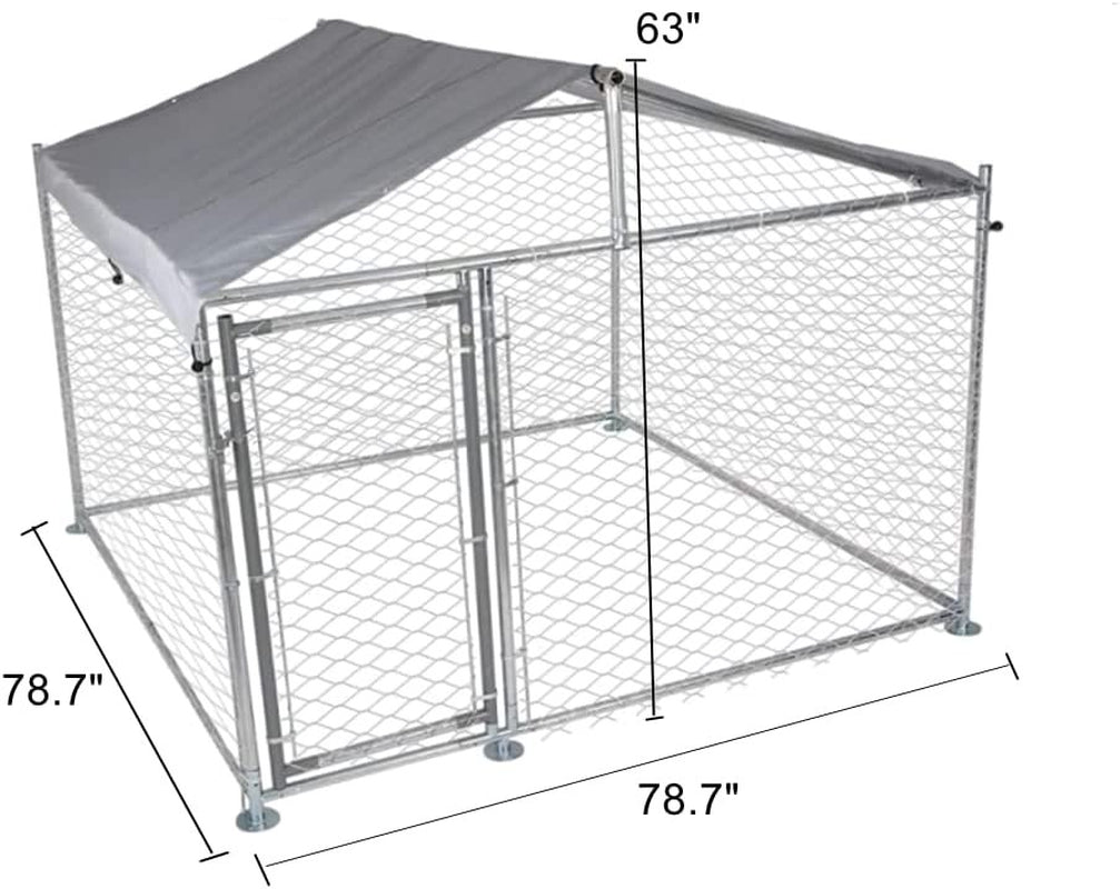 Magshion X-Large Heavy Duty Outdoor Pet Kennel Dog House Cage Pet Resort with Water Resistant Cover & Secure Lock Mesh