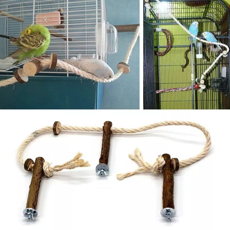 Pet Bird Parrot Cockatiel Stand Frame Parakeet Cage Ladder Climbing Hammock Animals & Pet Supplies > Pet Supplies > Bird Supplies > Bird Cages & Stands Hatiss   