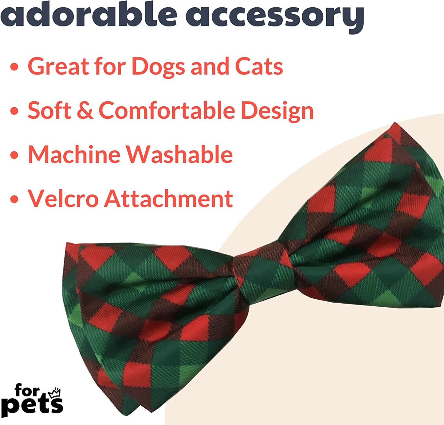 H&K Bow Tie for Pets | Scottish Check (Large) | Christmas Holiday Velcro Bow Tie Collar Attachment | Fun Bow Ties for Dogs & Cats | Cute, Comfortable, and Durable | Huxley & Kent Bow Tie Animals & Pet Supplies > Pet Supplies > Dog Supplies > Dog Apparel Huxley & Kent   