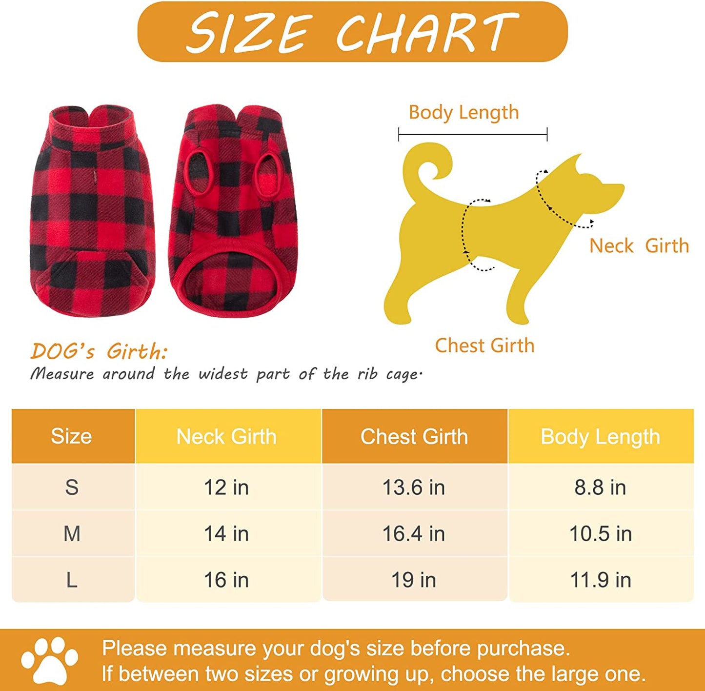 KOOLTAIL Fleece Dog Vest Clothes - Plaid Dog Sweater Pet Clothing with Pocket, Pet Winter Jacket Cold Winter Coat for Small Medium Dogs Animals & Pet Supplies > Pet Supplies > Dog Supplies > Dog Apparel Best4cat   