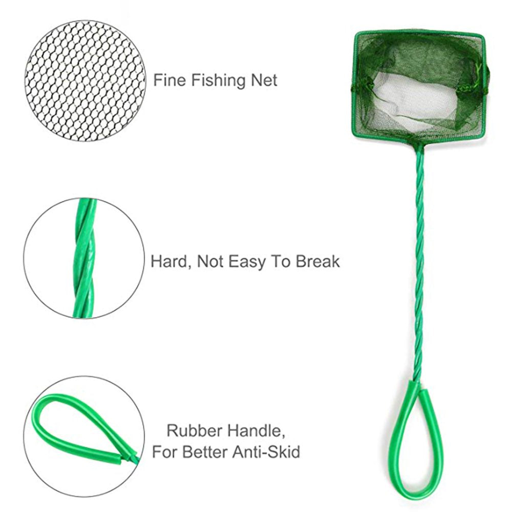 Cheers.Us Fine Mesh Fish Net for Fish Tank - Aquarium Net Scoop, Aquarium Fish Skimmer Net with Plastic Handle for Catching Small Fish, Shrimp, Aquatic Plants-3/4/5/6/8/10Inch Animals & Pet Supplies > Pet Supplies > Fish Supplies > Aquarium Fish Nets Cheers.US   