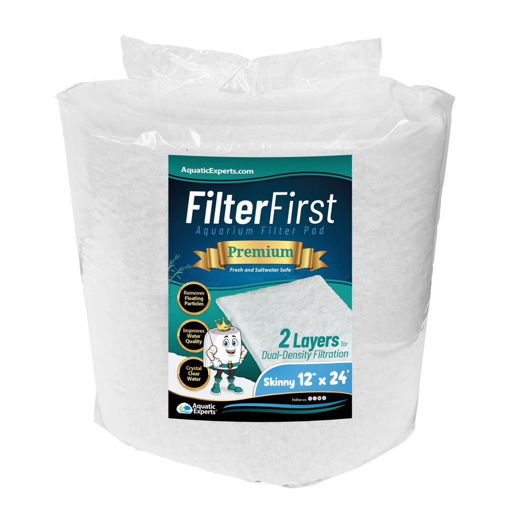 Aquatic Experts - Aquarium Filter Pad, Filterfirst Premium True Dual Density Filter Media Roll, 12'' by 72'' by 1/2'' Animals & Pet Supplies > Pet Supplies > Fish Supplies > Aquarium Filters Aquatic Experts 12" x 24' x 0.50"  