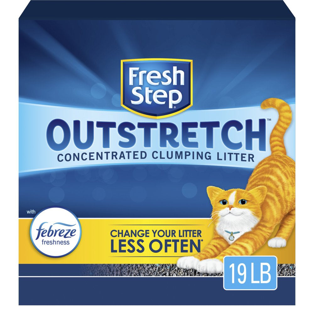 Fresh Step Outstretch Long Lasting Concentrated Clumping Cat Litter with Febreze Freshness, 19 Lbs Animals & Pet Supplies > Pet Supplies > Cat Supplies > Cat Litter The Clorox Company   