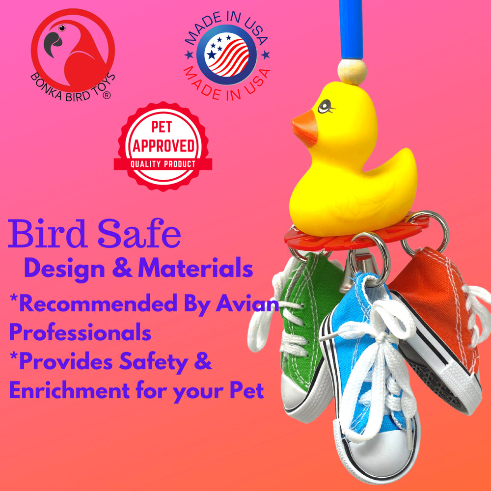 Bonka Bird Toys 3804 Sneaker Duck Small Medium Bird Toy Animals & Pet Supplies > Pet Supplies > Bird Supplies > Bird Toys Bonka Bird Toys   