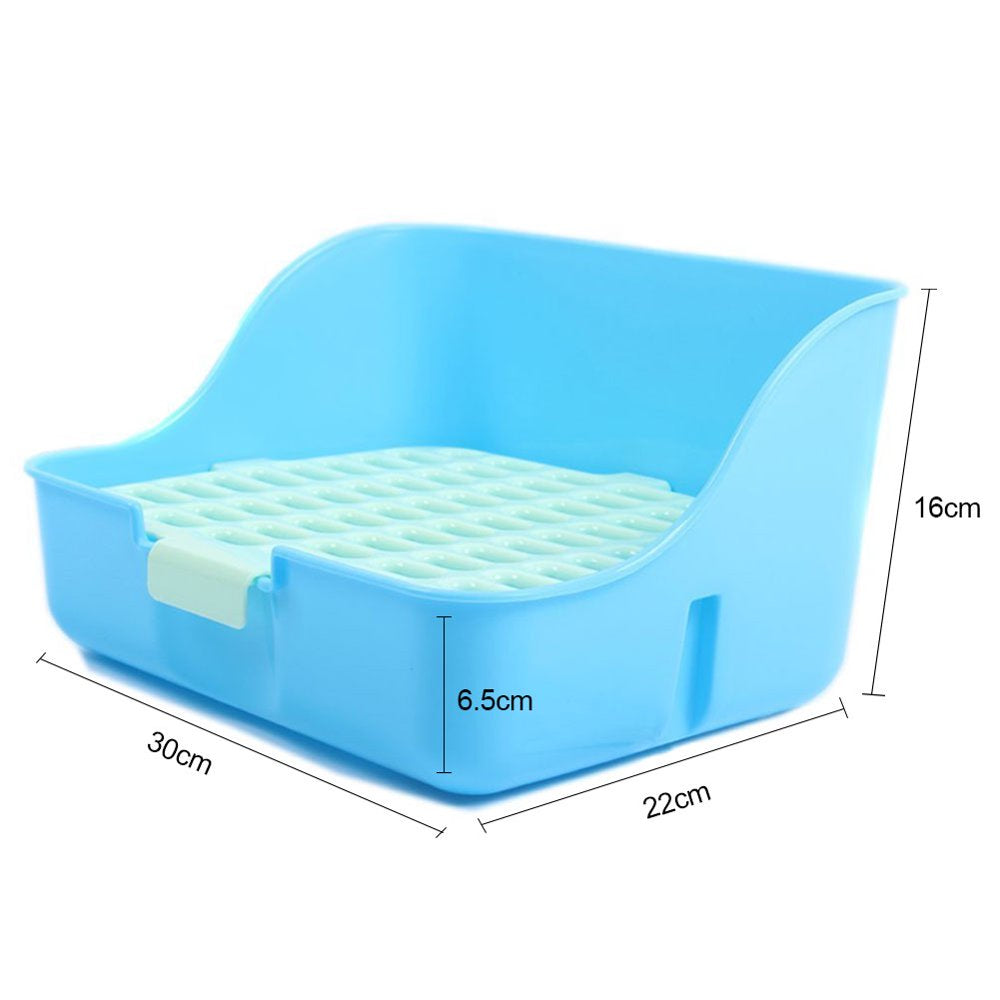 Walbest Small Animal Rabbit Litter Toilet, Plastic Square Cage Box Rat Potty Trainer Corner Grate Litter Bedding Box Pet Pan for Guinea Pigs, Chinchilla, Ferret, Galesaur, Bunny (Pink) Animals & Pet Supplies > Pet Supplies > Small Animal Supplies > Small Animal Bedding Walbest   