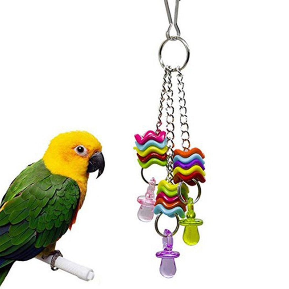 Visland Bird Parrot Toy Chew Toys Large Pet Bells Cage Bell Swing Hanging Bell Toys Animals & Pet Supplies > Pet Supplies > Bird Supplies > Bird Toys Visland   