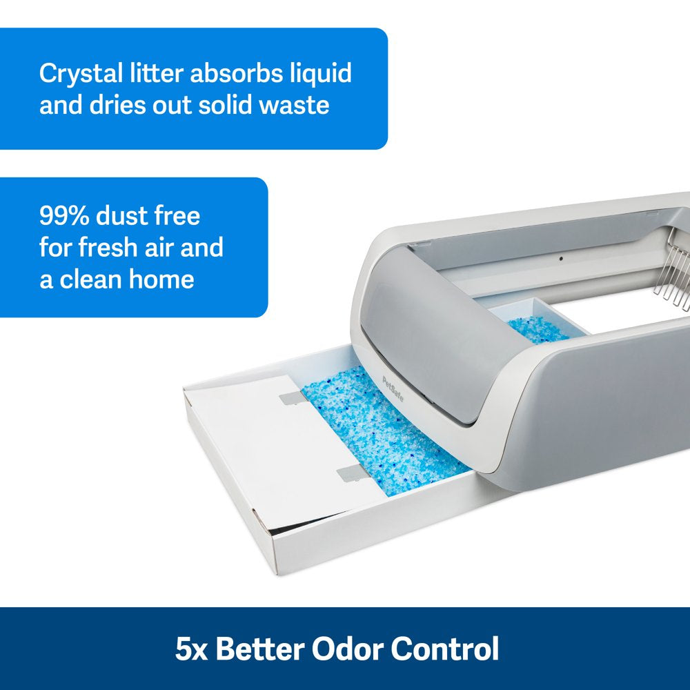 Petsafe Scoopfree Replacement Blue Crystal Litter Tray, 6-Pack Easy Cleanup with Disposable Tray Includes Leak Protection and Low Tracking Litter Animals & Pet Supplies > Pet Supplies > Cat Supplies > Cat Litter Radio Systems Corporation   