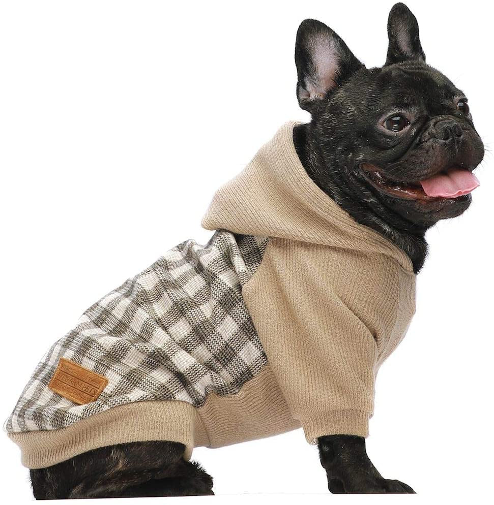 Fitwarm Knitted Pet Clothes Dog Sweater Hoodie Sweatshirts Pullover Cat Jackets Red Medium Animals & Pet Supplies > Pet Supplies > Dog Supplies > Dog Apparel Fitwarm Khaki X-Small 