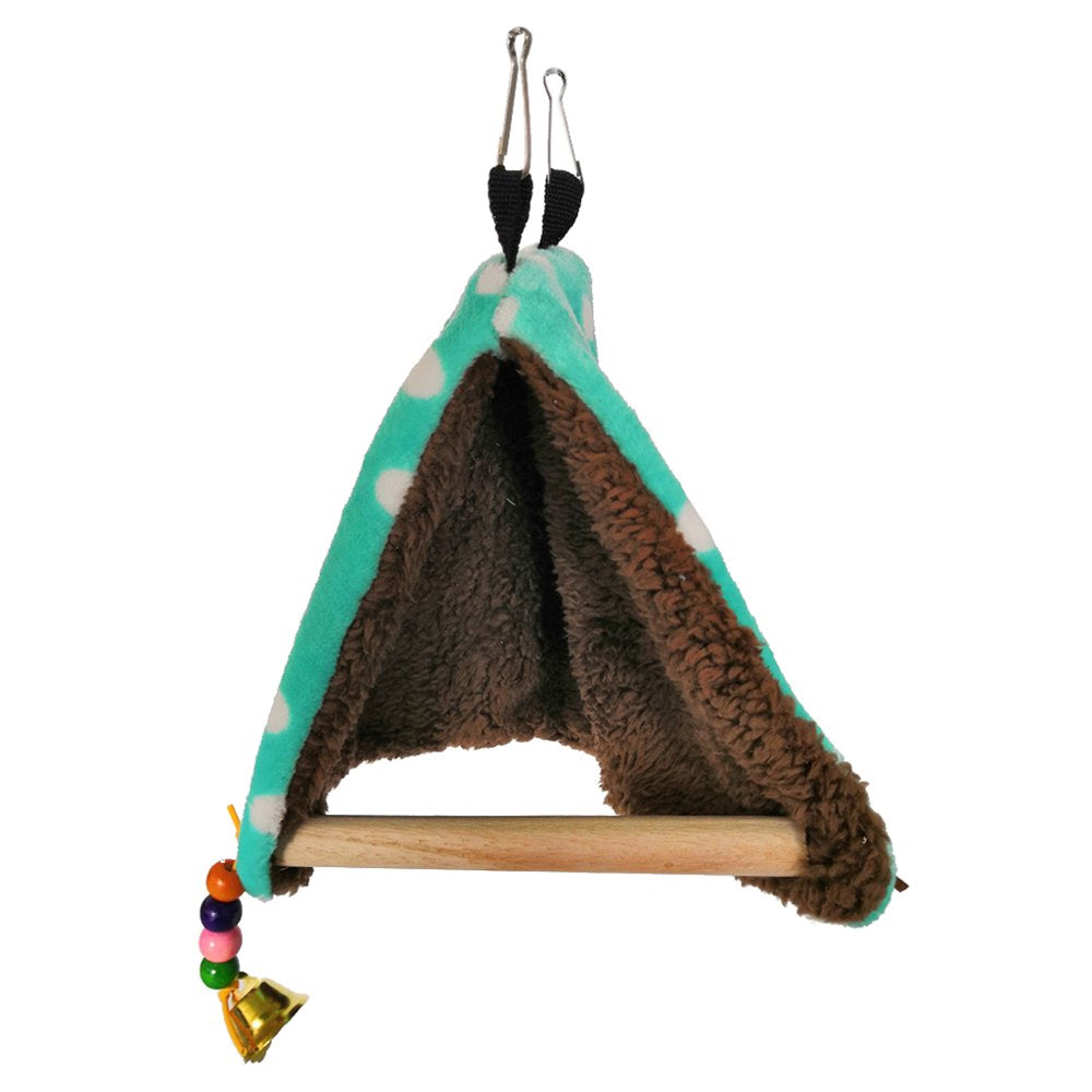 AOOOWER Bird Hut Perch Tent Nest Stand Parrot Plush Bed Parakeet Cage Hanging Decor Animals & Pet Supplies > Pet Supplies > Bird Supplies > Bird Cages & Stands AOOOWER   