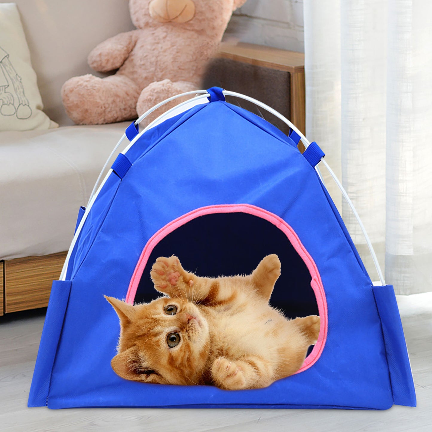 MIARHB Pet Hair Breathable Washable Pet Puppy Kennel Dog Cat Folding Indoor Outdoor House Bed Animals & Pet Supplies > Pet Supplies > Dog Supplies > Dog Houses MIARHB   