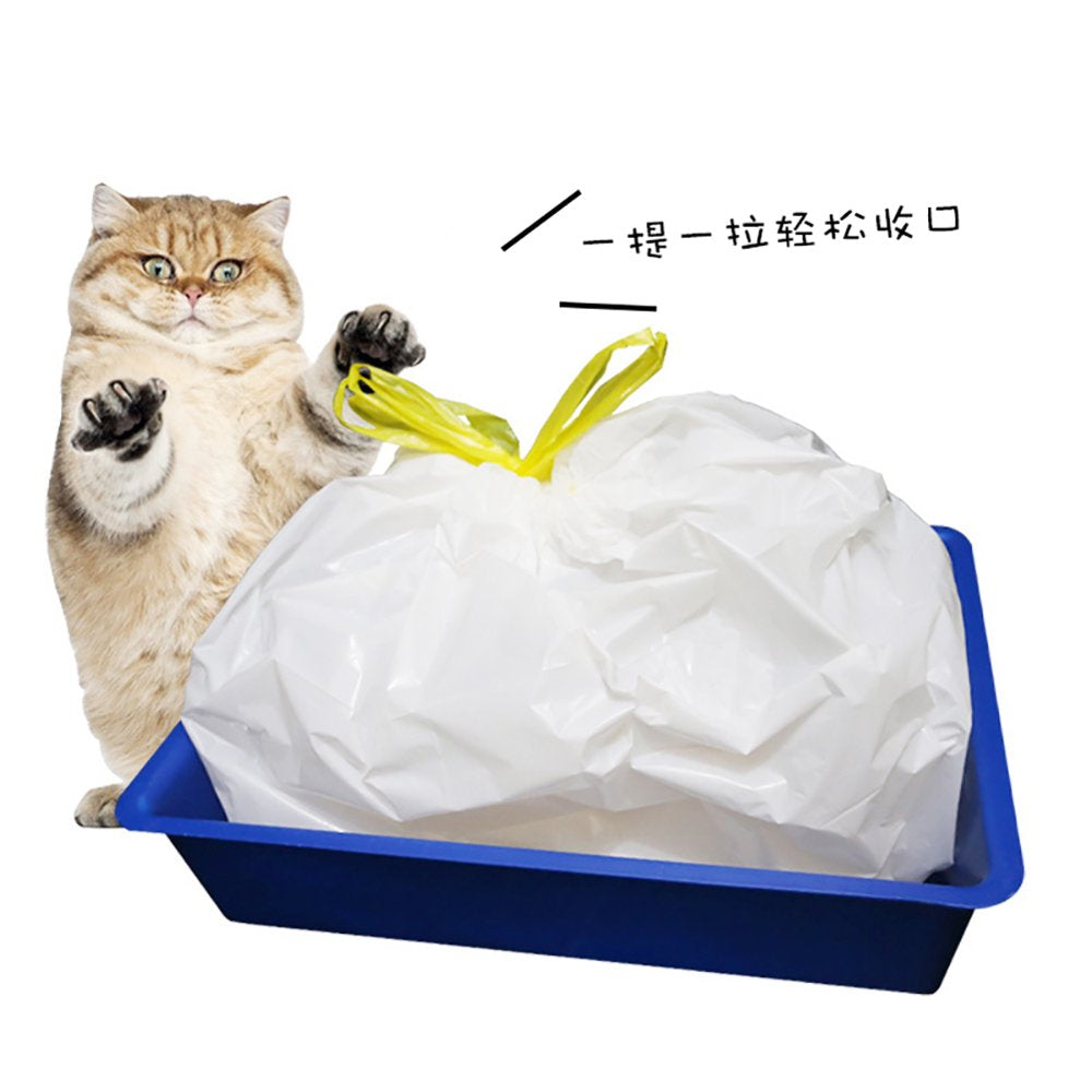 Walbest Cat Litter Box Liners, 7Pcs/Roll Drawstring Kitty Litter Pan Bags Giant Cat Litter Bags Extra Durable Pet Cat Supplies, 37.01" X 17.99" Animals & Pet Supplies > Pet Supplies > Cat Supplies > Cat Litter Box Liners Walbest   