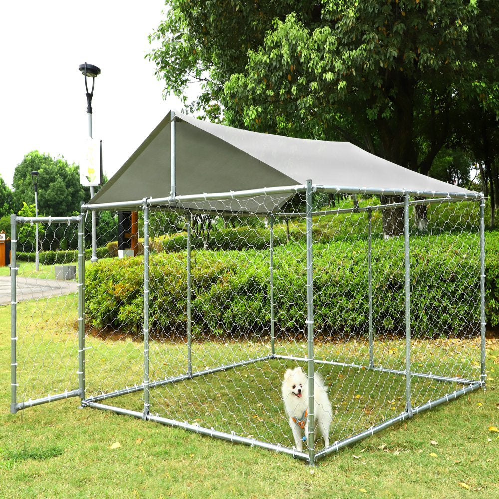 Haverchair 90"X90"X45" Large Outdoor Kennel Heavy Duty Dog Cage with Waterproof Cover Animals & Pet Supplies > Pet Supplies > Dog Supplies > Dog Kennels & Runs Haverchair   