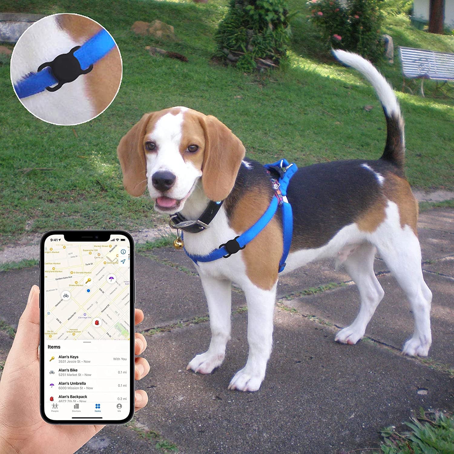 Air Tag Dog Collar Holder Compatible with Apple Airtag Case 4 Pack, LDHTY Air Tag Holder Accessories, Airtags Protective Cover Silicone for Dogs Cat Pet Collar Backpacks, Black/Blue/Purple/Pink Electronics > GPS Accessories > GPS Cases LDHTY   