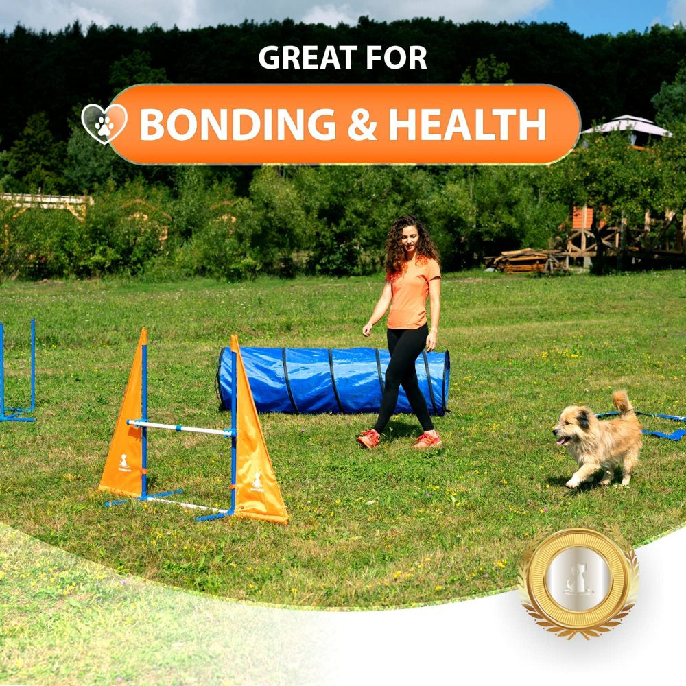 CHIE Dog Agility Training Equipment Set for Indoor & Outdoor – Complete Dog Agility Equipment for Dogs – Dog Agility Course with Weave Poles, Pause Box, Tunnel, Tire & Hurdle Jump Animals & Pet Supplies > Pet Supplies > Dog Supplies > Dog Treadmills CHIE   