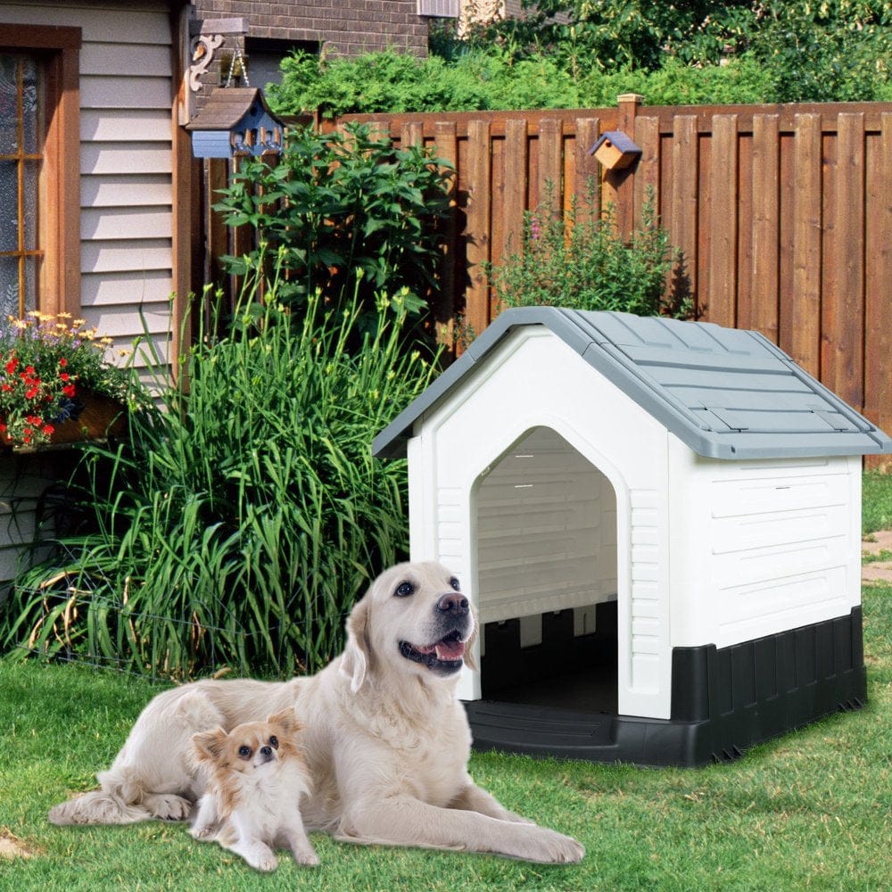 27" Height Plastic Pet Dog House with Air Vents and Elevated Floor Animals & Pet Supplies > Pet Supplies > Dog Supplies > Dog Houses EdenBranch   