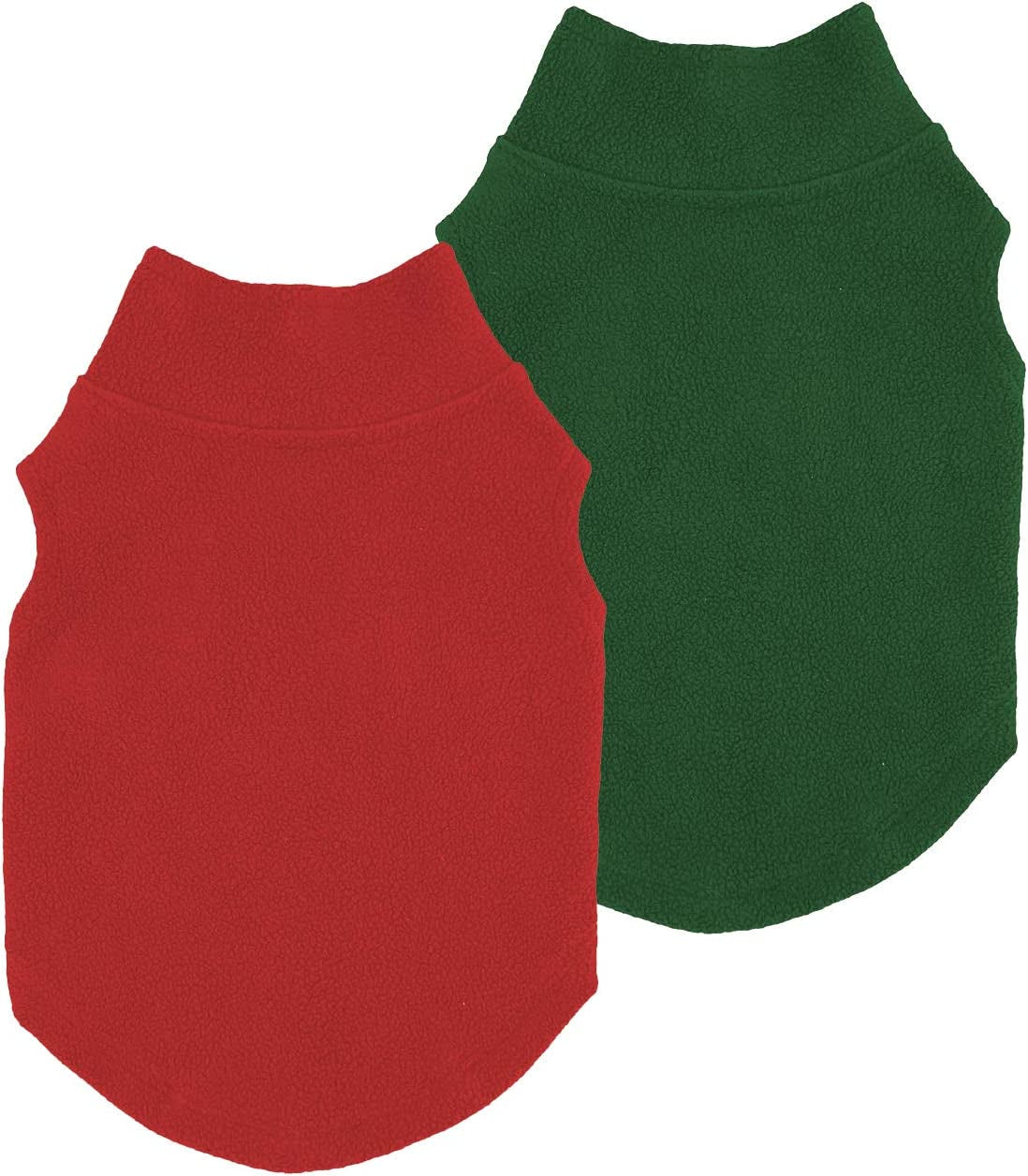 Fitwarm 3 Pack Classic Fleece Dog Sweater, Turtleneck Dog Sweatshirt, Dog Winter Clothes for Small Dogs Boy Girl, Pet Pullover Jumper, Cat Apparel, Blue, Grey, Navy, Small Animals & Pet Supplies > Pet Supplies > Dog Supplies > Dog Apparel Fitwarm Red-Green X-Small 