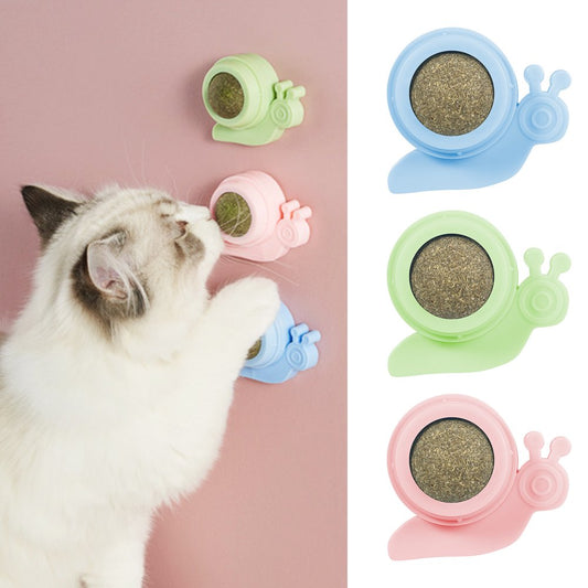 Rumbeast 3Pcs Catnip Wall Ball Toy, Catnip Toy for Cats Wall Licker, Self-Adhesive Catnip Edible Balls for Teeth Cleaning Cats