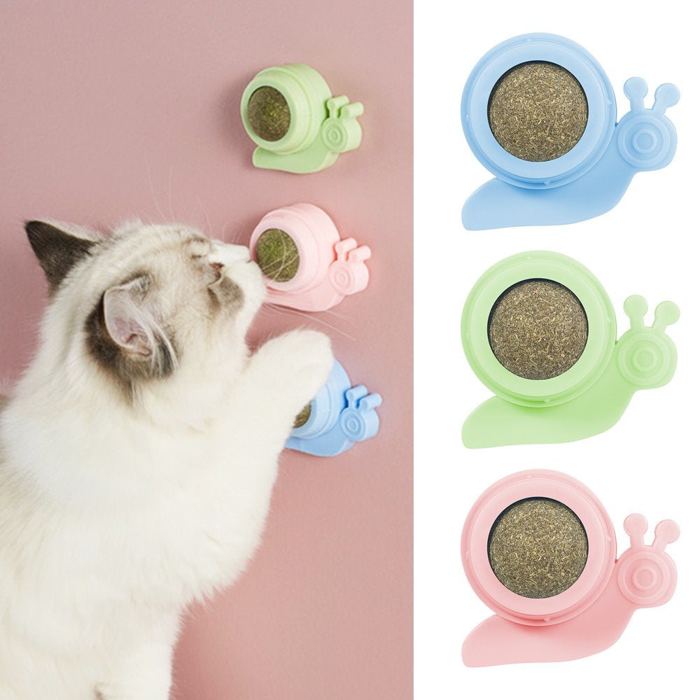 Rumbeast 3Pcs Catnip Wall Ball Toy, Catnip Toy for Cats Wall Licker, Self-Adhesive Catnip Edible Balls for Teeth Cleaning Cats Animals & Pet Supplies > Pet Supplies > Cat Supplies > Cat Toys RUMBEAST   