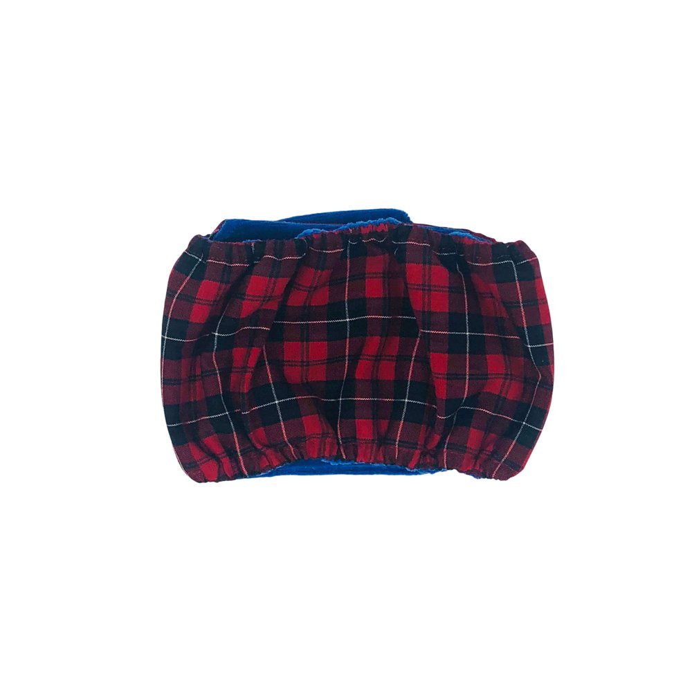 Barkertime Red Plaid Washable Dog Belly Band Male Wrap - Made in USA Animals & Pet Supplies > Pet Supplies > Dog Supplies > Dog Diaper Pads & Liners Barkertime   