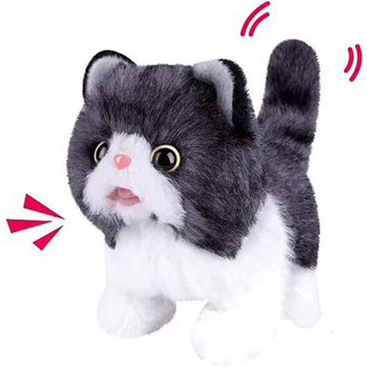 Plush Toy Electronic Cat That Move and Meow Waliking Lifelike Interactive Toy Pet Stuffed Kitten Animals & Pet Supplies > Pet Supplies > Cat Supplies > Cat Toys VATENIC Cat  