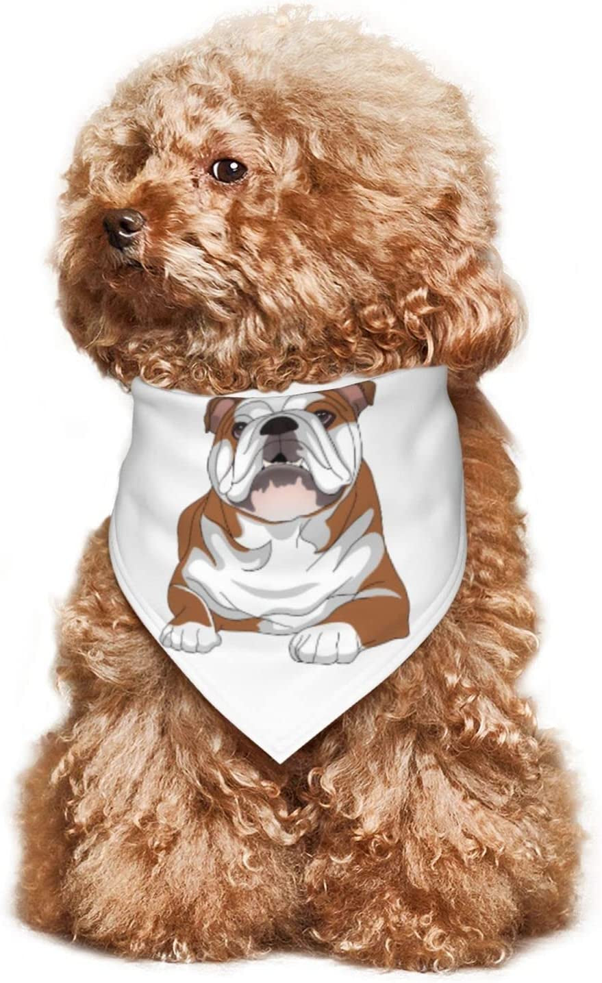 Cute Bulldog Pet Pet Dog and Cat Decorative Triangle Scarf,Dog Bandana,Breathable and Stain Resistant. Animals & Pet Supplies > Pet Supplies > Dog Supplies > Dog Apparel ZALTAS   