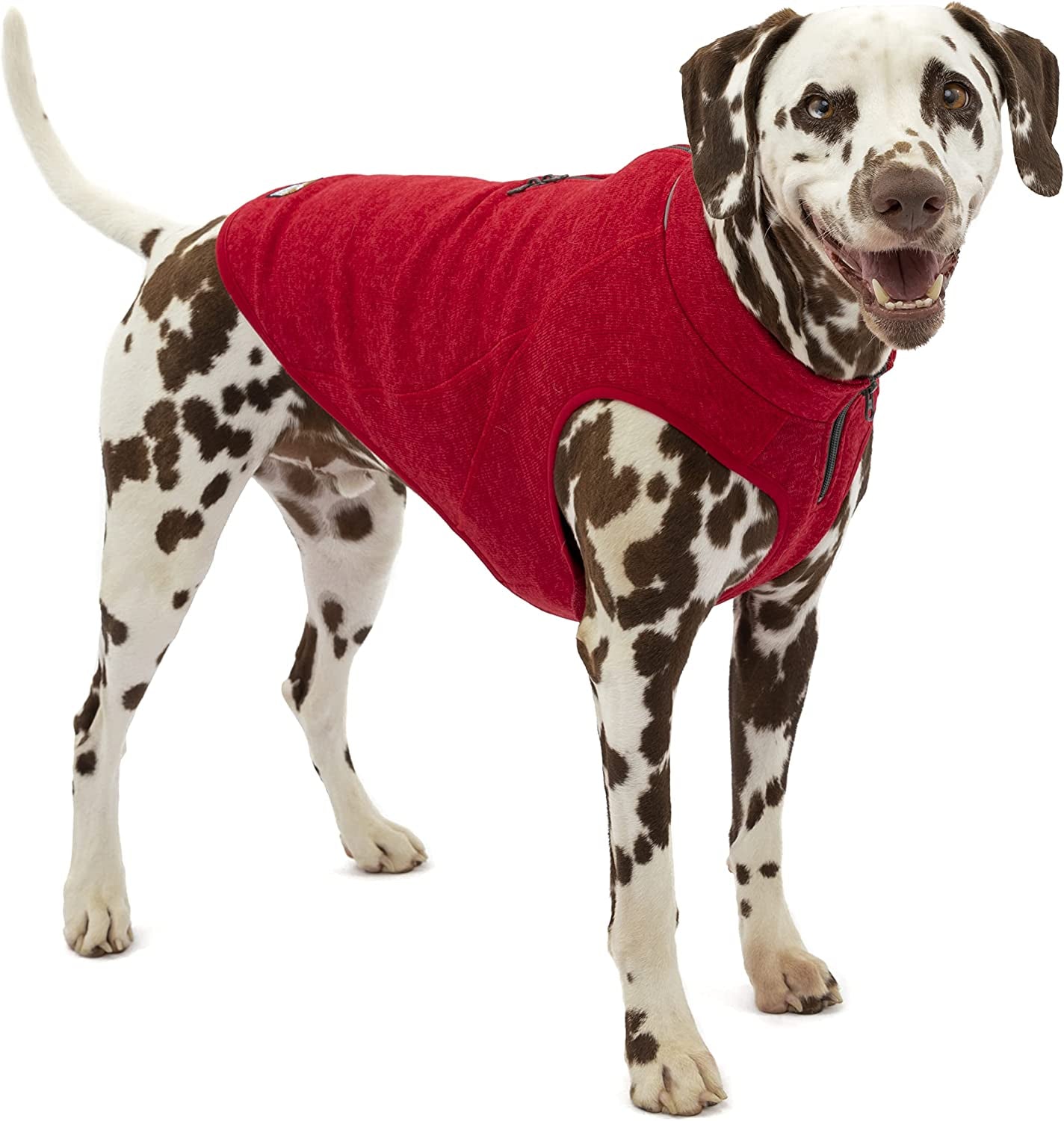 Kurgo K9 Core Dog Sweater | Year-Round Sweater for Dogs | Dog Fleece Vest | Knit Fleece Pet Jacket | Fleece Lining | Lightweight | Zipper Opening for Harness | Adjustable Neck | Black | Medium Animals & Pet Supplies > Pet Supplies > Dog Supplies > Dog Apparel Radio Systems Corporation Heather Red Small 