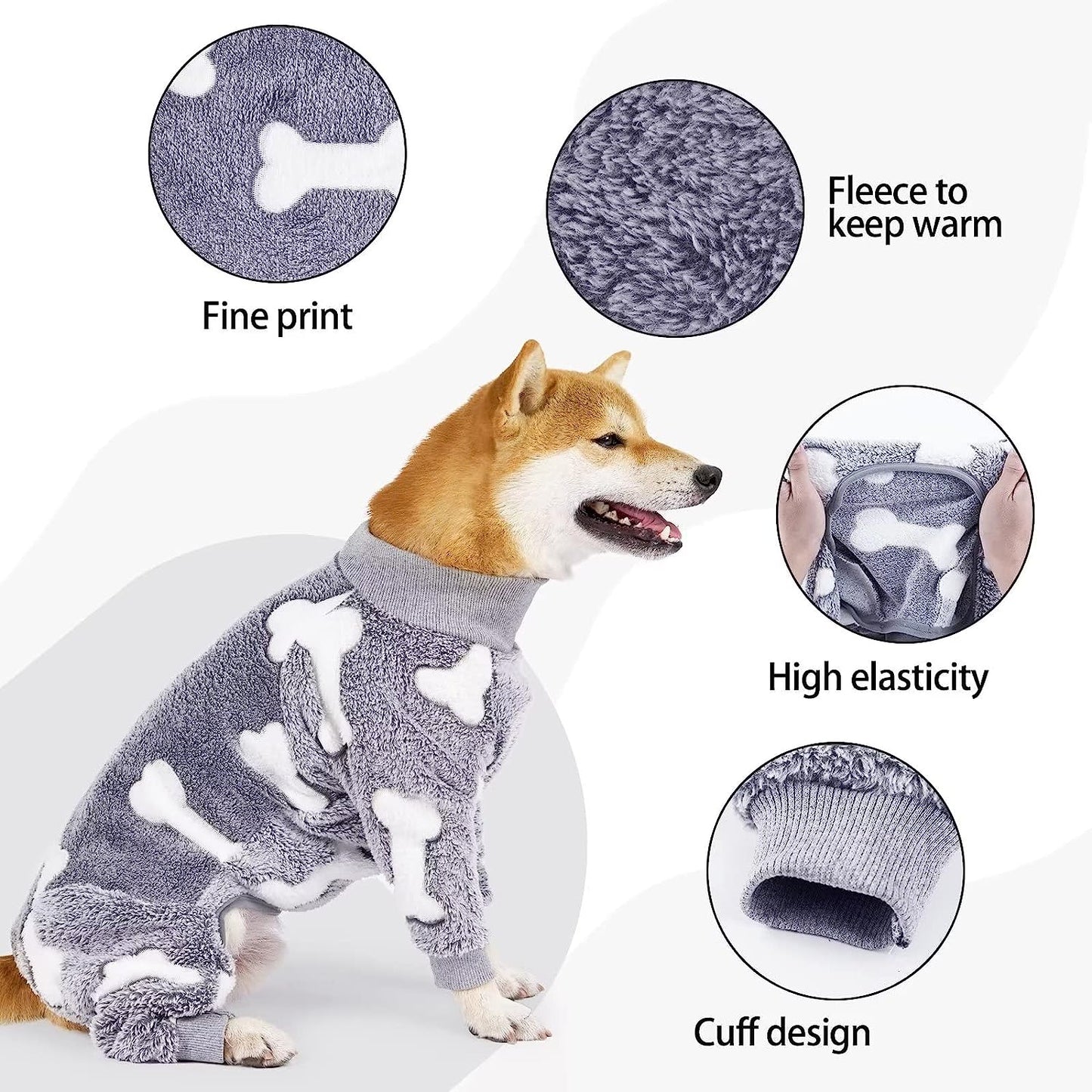 Xqpetlihai Dog Pajamas Dog Onesie Soft Material Dog Clothes for Medium Large Size Dog Dog Pjs for Girl(B,Xl) Animals & Pet Supplies > Pet Supplies > Dog Supplies > Dog Apparel Xqpetlihai   