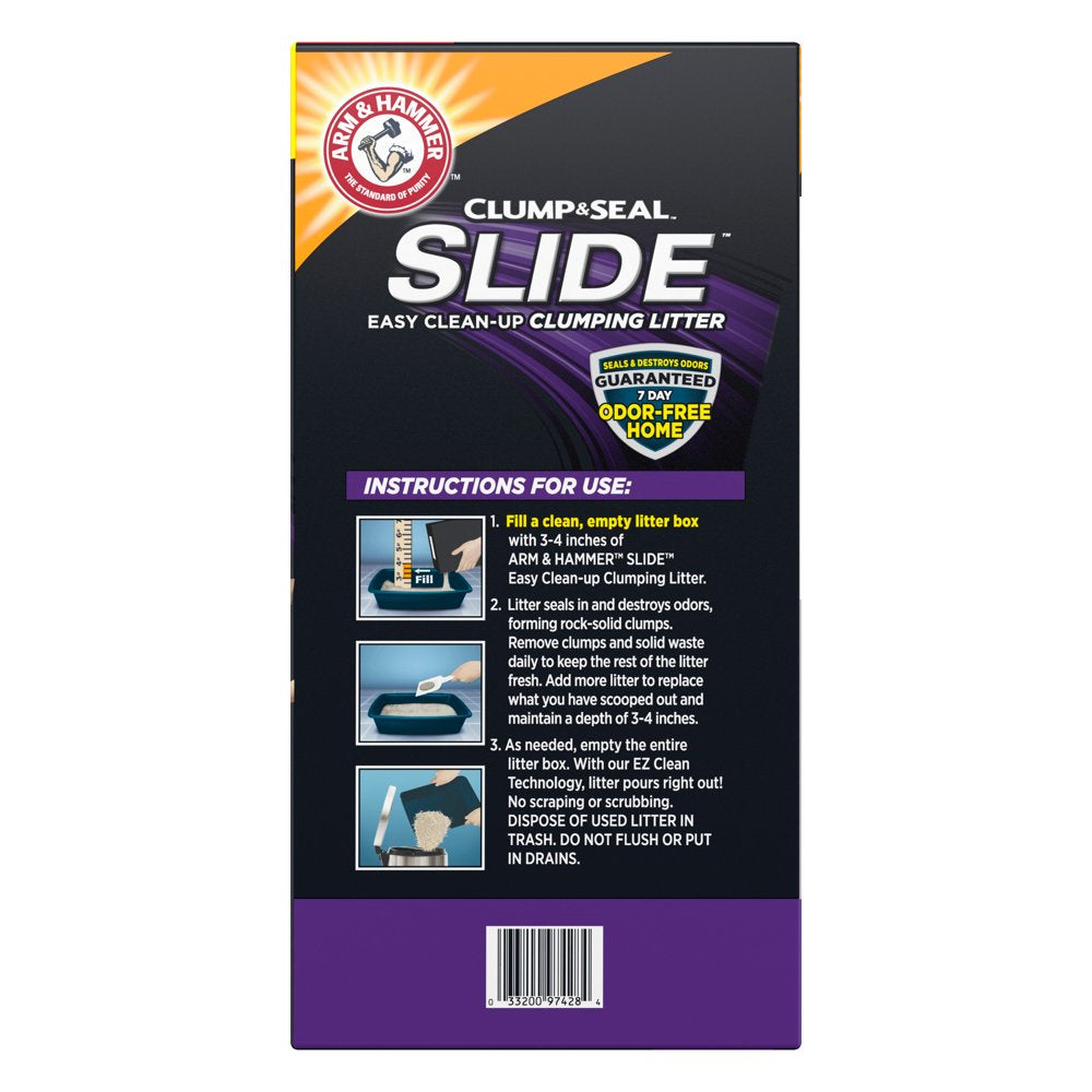 Arm & Hammer SLIDE Easy Clean-Up Multi-Cat Clumping Cat Litter, 38Lb Animals & Pet Supplies > Pet Supplies > Cat Supplies > Cat Litter Church & Dwight Co., Inc.   