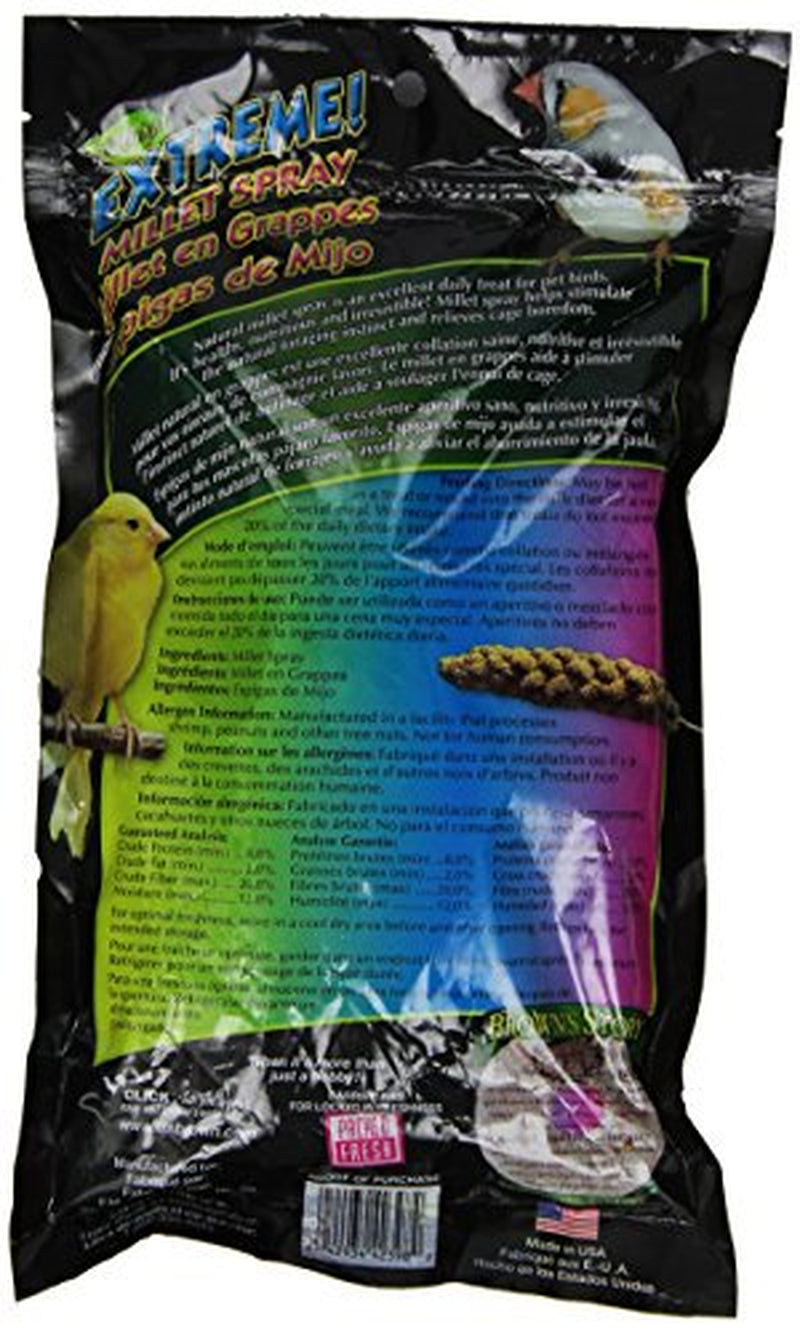 Brown'S Extreme Natural Millet Spray Bird Treats, 12 Count Animals & Pet Supplies > Pet Supplies > Bird Supplies > Bird Treats F.M. Brown's Sons, Inc.   